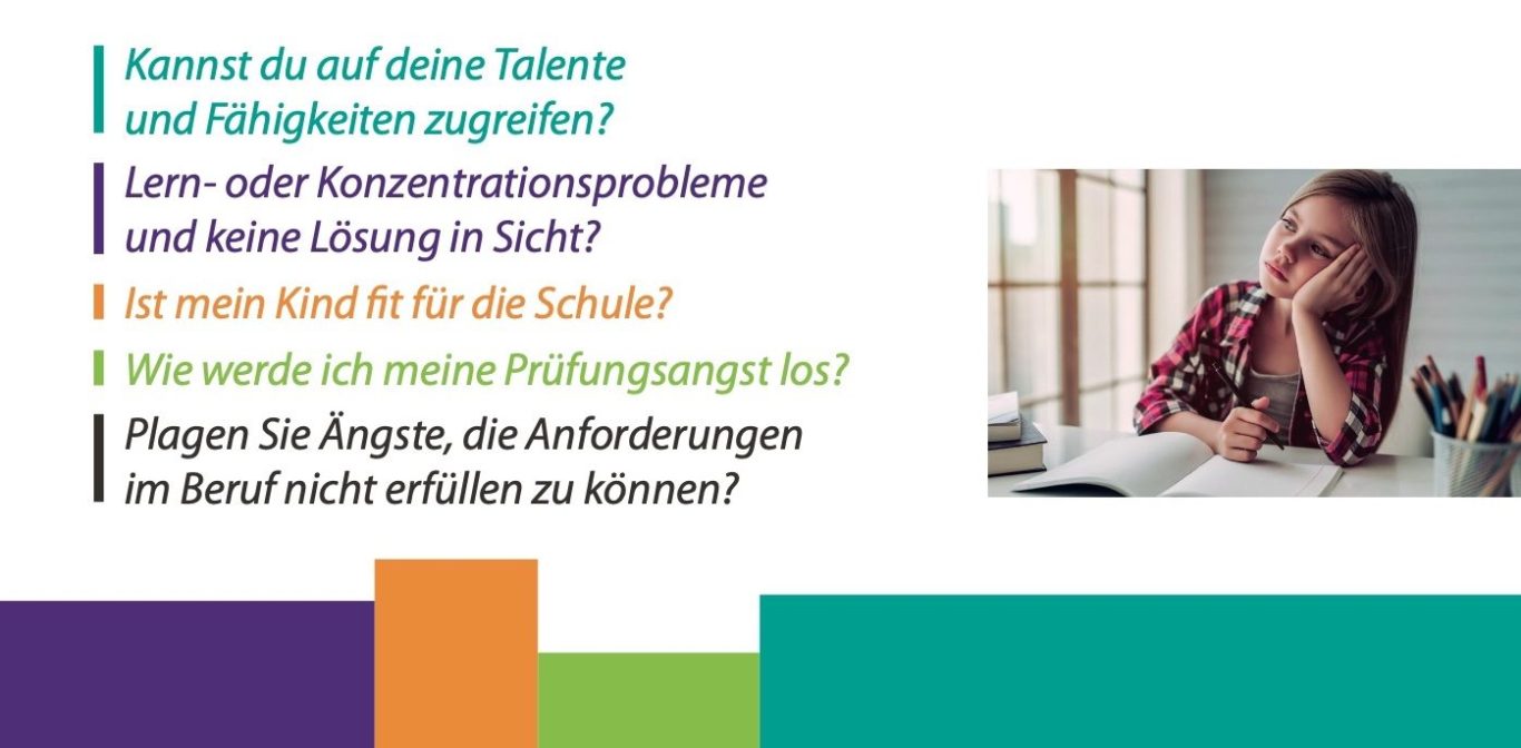 Fähigkeiten und Potentiale fördern; Lernberatung; Prüfungsangst loswerden